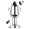 Plug vibrant acier inoxydable anal taille S avec télécommande, USB BOOTY