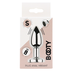 Plug vibrant acier inoxydable anal taille S avec télécommande, USB BOOTY