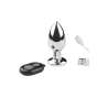 Plug vibrant acier inoxydable anal taille S avec télécommande, USB BOOTY