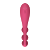 Vibromasseur triple stimulation flexible, anal, vaginale, clitoridienne Tri Ball rouge USB Satisfyer 