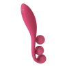 Vibromasseur triple stimulation flexible, anal, vaginale, clitoridienne Tri Ball rouge USB Satisfyer 