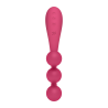 Vibromasseur triple stimulation flexible, anal, vaginale, clitoridienne Tri Ball rouge USB Satisfyer 
