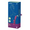 Vibromasseur triple stimulation flexible, anal, vaginale, clitoridienne Tri Ball rouge USB Satisfyer 