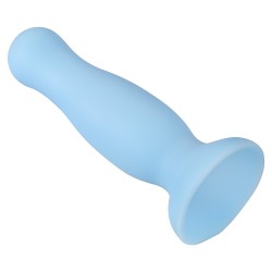 Plug anal ventouse bleu pastel taille M 