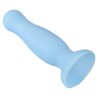 Plug anal ventouse bleu pastel taille M 