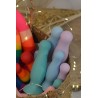 Plug anal ventouse bleu pastel taille M 
