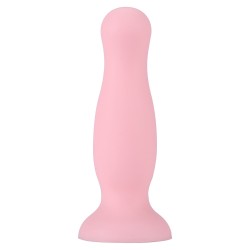 Plug anal ventouse rose pastel taille M 