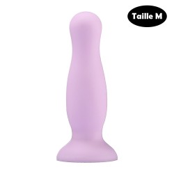 Plug anal ventouse violet pastel taille M 