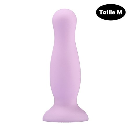 Plug anal ventouse violet pastel taille M 