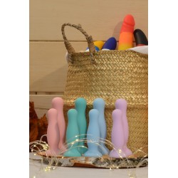 Plug anal ventouse violet pastel taille M 