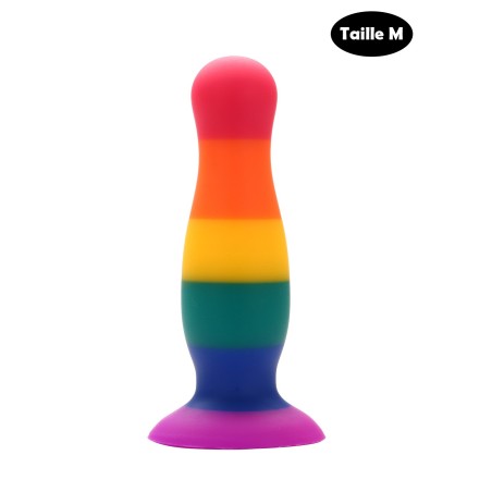 Plug anal ventouse multicouleur taille M 