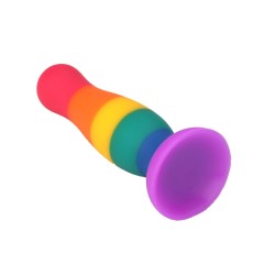 Plug anal ventouse multicouleur taille M 