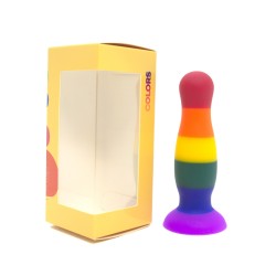 Plug anal ventouse multicouleur taille S 