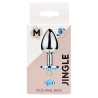 Plug bijou aluminium bleu avec clochettes Taille M JINGLE 