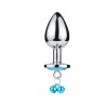 Plug bijou aluminium bleu avec clochettes Taille M JINGLE 