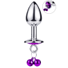 Plug bijou aluminium violet avec clochettes Taille S JINGLE 