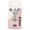 Plug bijou aluminium violet avec clochettes Taille S JINGLE 