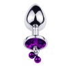 Plug bijou aluminium violet avec clochettes Taille S JINGLE 