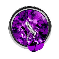 Plug bijou aluminium violet avec clochettes Taille S JINGLE 
