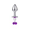 Plug bijou aluminium violet avec clochettes Taille S JINGLE 