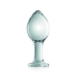 Plug anal boule en verre transparent n°32 Glossy 