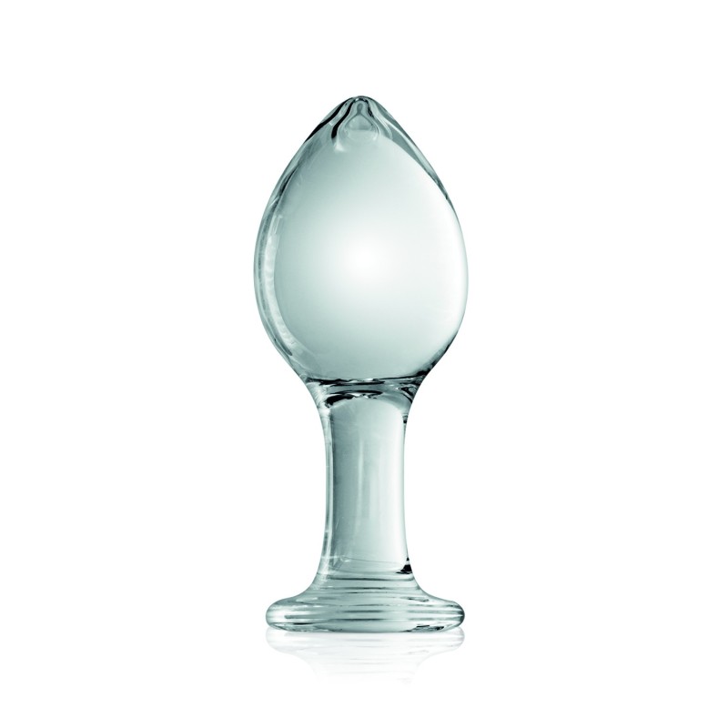 Plug anal boule en verre transparent n°32 Glossy 