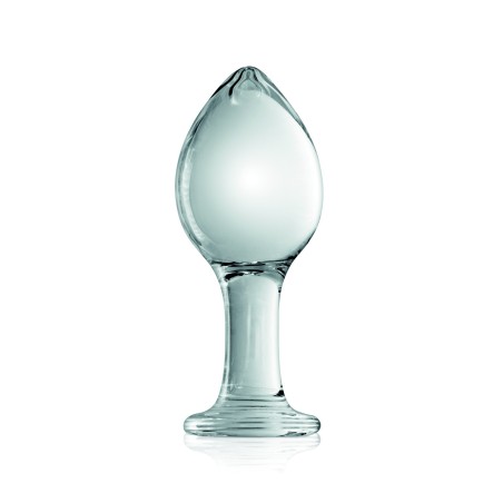 Plug anal boule en verre transparent n°32 Glossy 