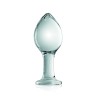Plug anal boule en verre transparent n°32 Glossy 