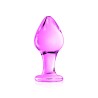 Plug anal boule en verre rose  n°31 Glossy 