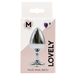 Plug bijou en aluminium bijou coeur violet Medium LOVELY