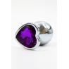 Plug bijou en aluminium bijou coeur violet Medium LOVELY