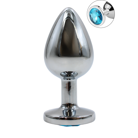 Plug bijou en aluminium bijou bleu Large HELIRA 