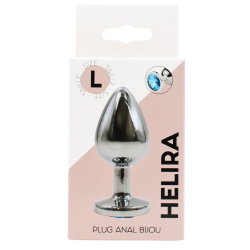 Plug bijou en aluminium bijou bleu Large HELIRA 