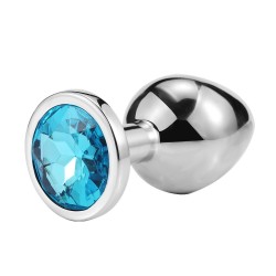 Plug bijou en aluminium bijou bleu Large HELIRA 