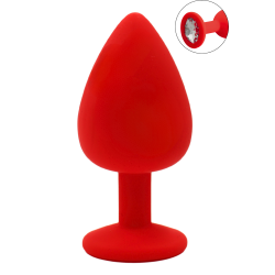 Plug rouge bijou cristal Large CHERRY