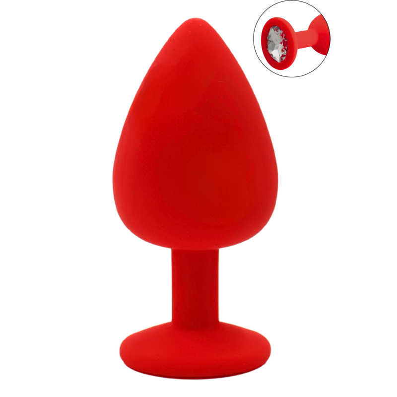 Plug rouge bijou cristal Large CHERRY