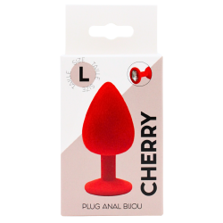 Plug rouge bijou cristal Large CHERRY