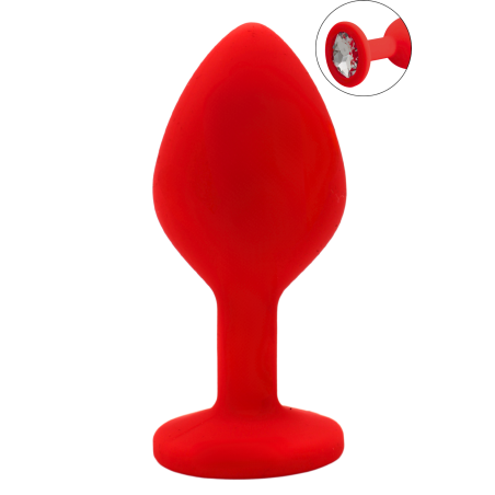 Plug rouge bijou cristal Medium CHERRY