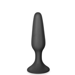 Plug anal noir 11.5cm avec ventouse 