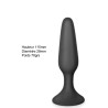 Plug anal noir 11.5cm avec ventouse 