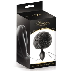 Plug anal pompon noir 