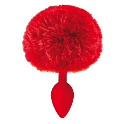 Plug anal pompon rouge 
