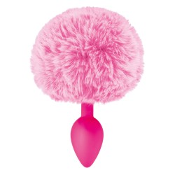 Plug anal pompon rose 