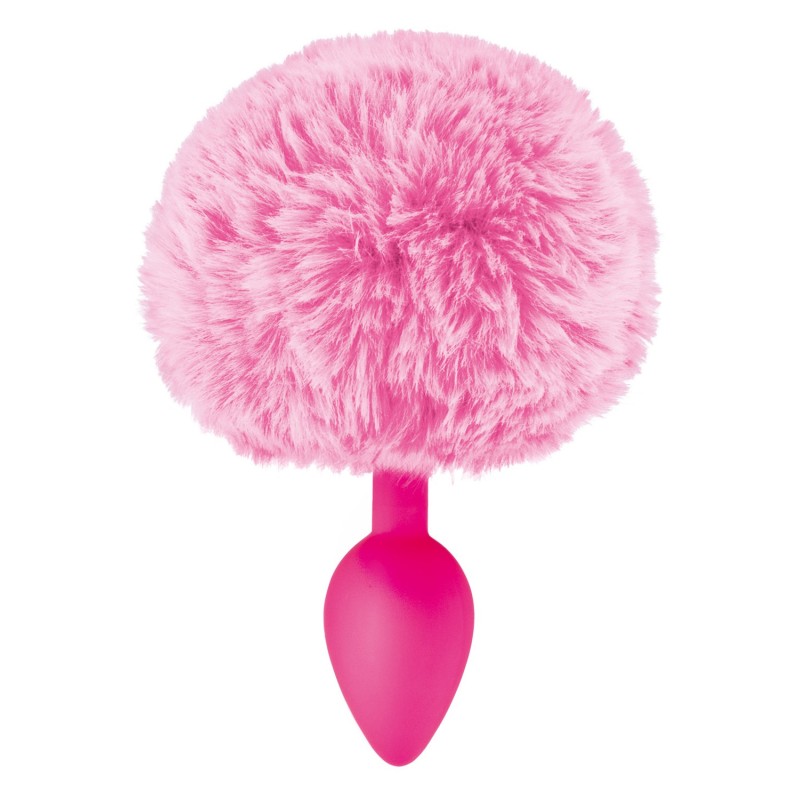 Plug anal pompon rose 