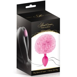 Plug anal pompon rose 