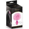 Plug anal pompon rose 
