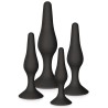 Coffret 4 plugs plaisir anal noirs 