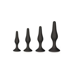 Coffret 4 plugs plaisir anal noirs 