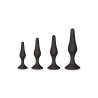 Coffret 4 plugs plaisir anal noirs 