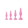 Coffret 4 plugs plaisir anal roses 